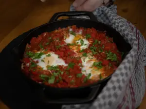 Fertig: Shakshuka in der Pfanne