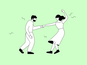 Illustration eines tanzendes Paares